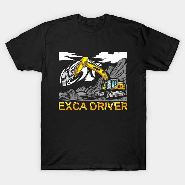 Driver Excavator T-Shirt by UNLMTD